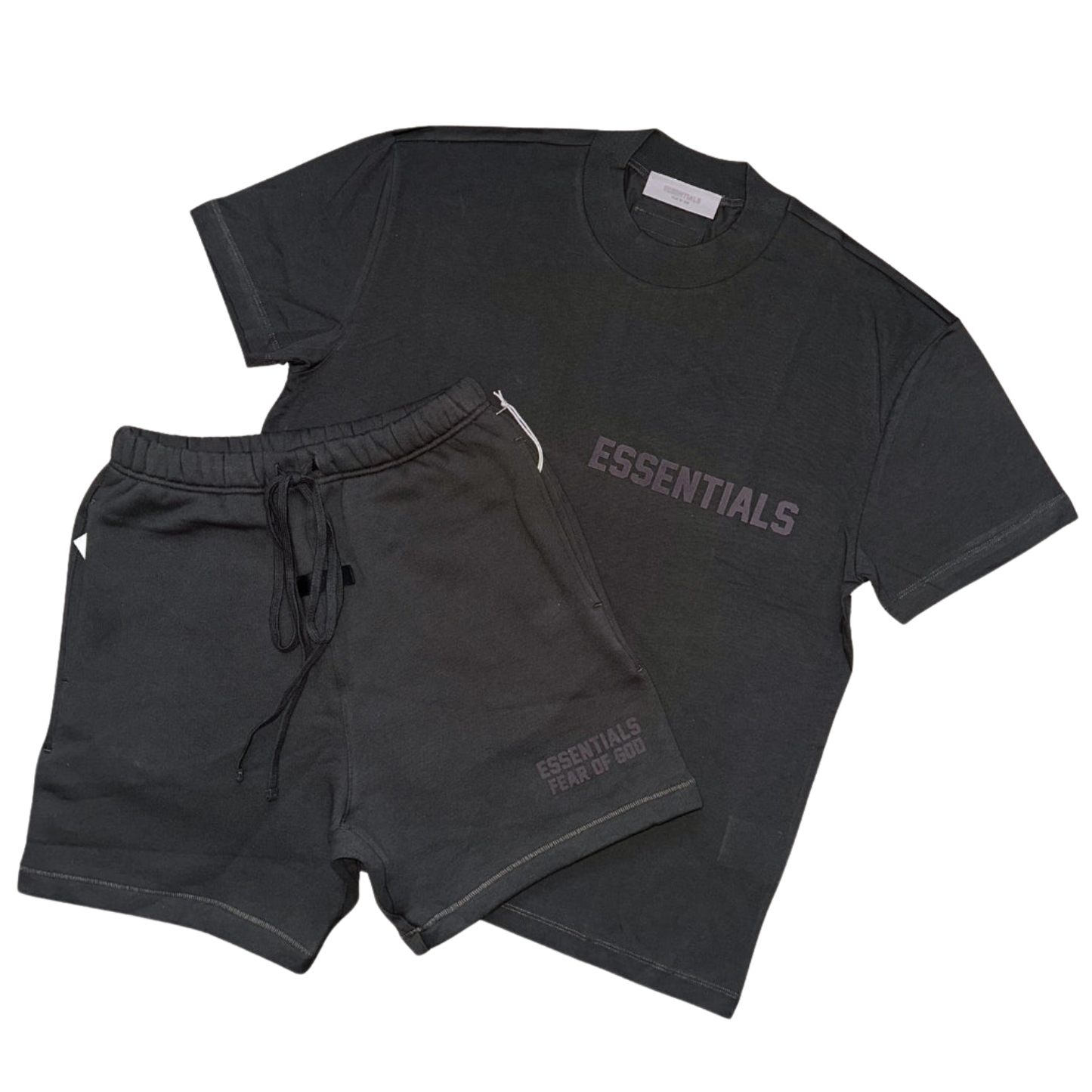 FEAR OF GOD ESSENTIALS OFF BLACK SHORT SET (FW22)