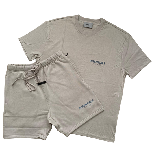FEAR OF GOD ESSENTIALS TAN CORE COLLECTION SHORT SET