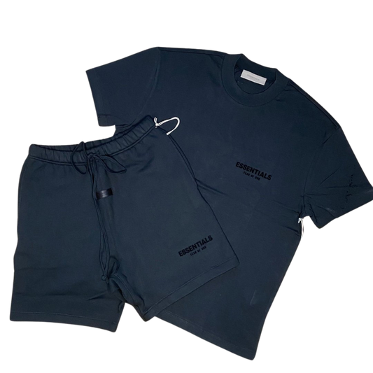 FEAR OF GOD ESSENTIALS BLACK SHORT SET (SS22)