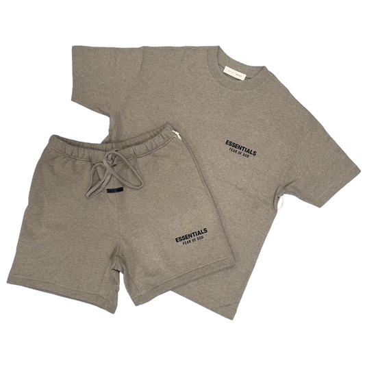 FEAR OF GOD ESSENTIALS HOMESTEAD HEATHER SHORT SET (SS25)
